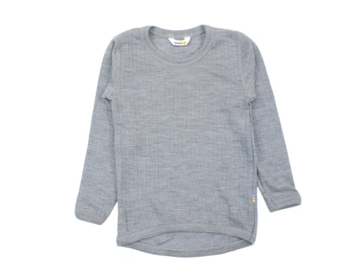 Joha light grey melange bluse merinould